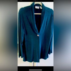 Chico’s Travelers Teal Jacket, Size 0 or Small